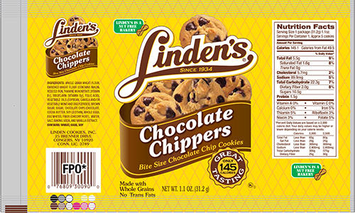 Linden Cookies Issues Allergy Alert on Undeclared Milk in Mini Chocolate Chip Cookies and 3 Pack Chocolate Chip Cookies
